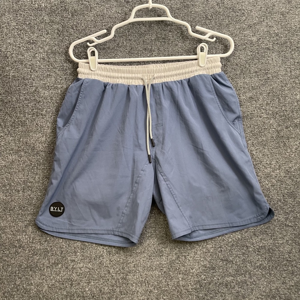 BYLT Premium Basics Active Training Short Mens Sz M Lined Blue